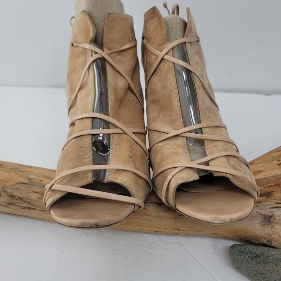 Giancarlo camel peeptoe bootie stiletto - Picture 6 of 13